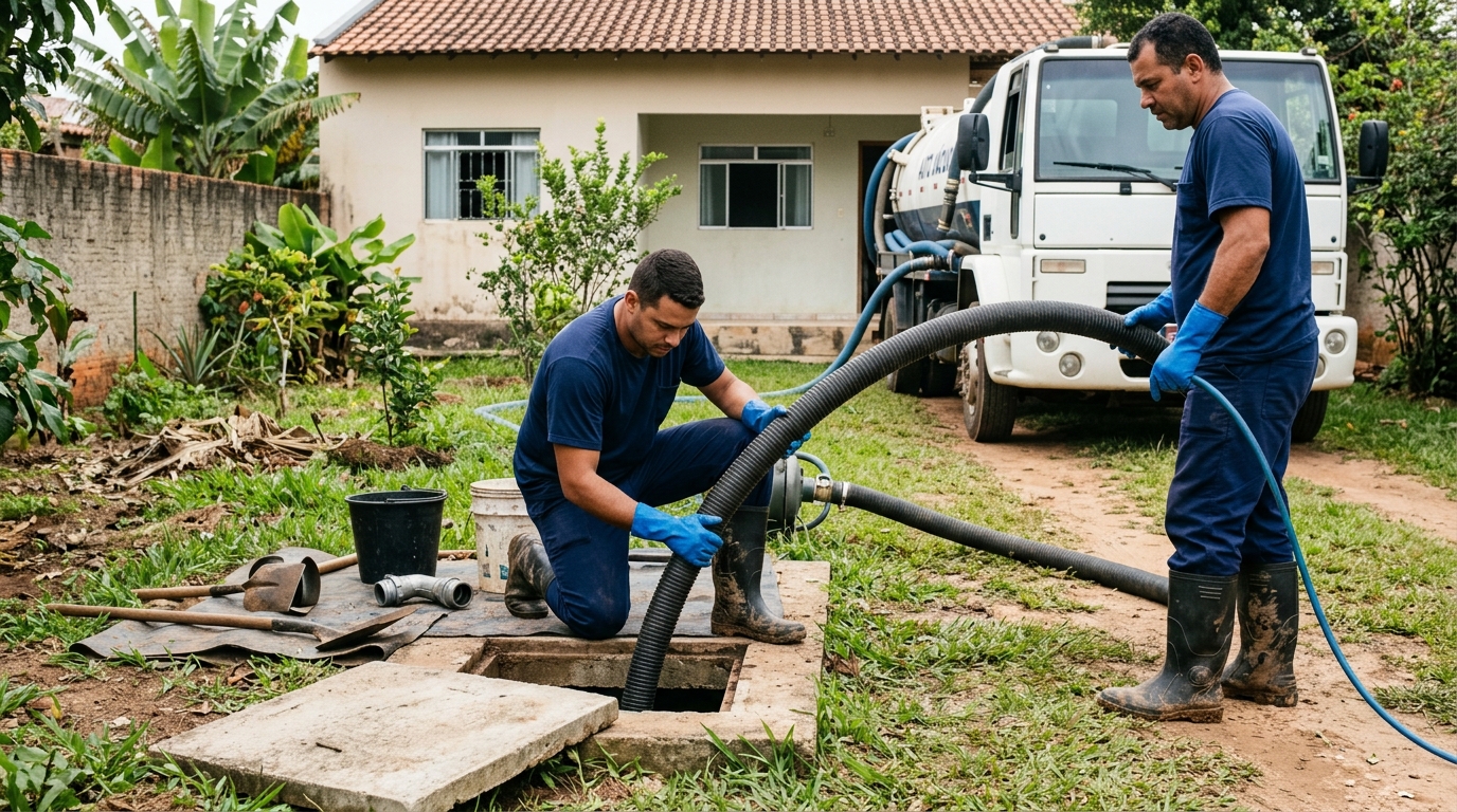 Esgotamento de fossa em Guarulhos-SP