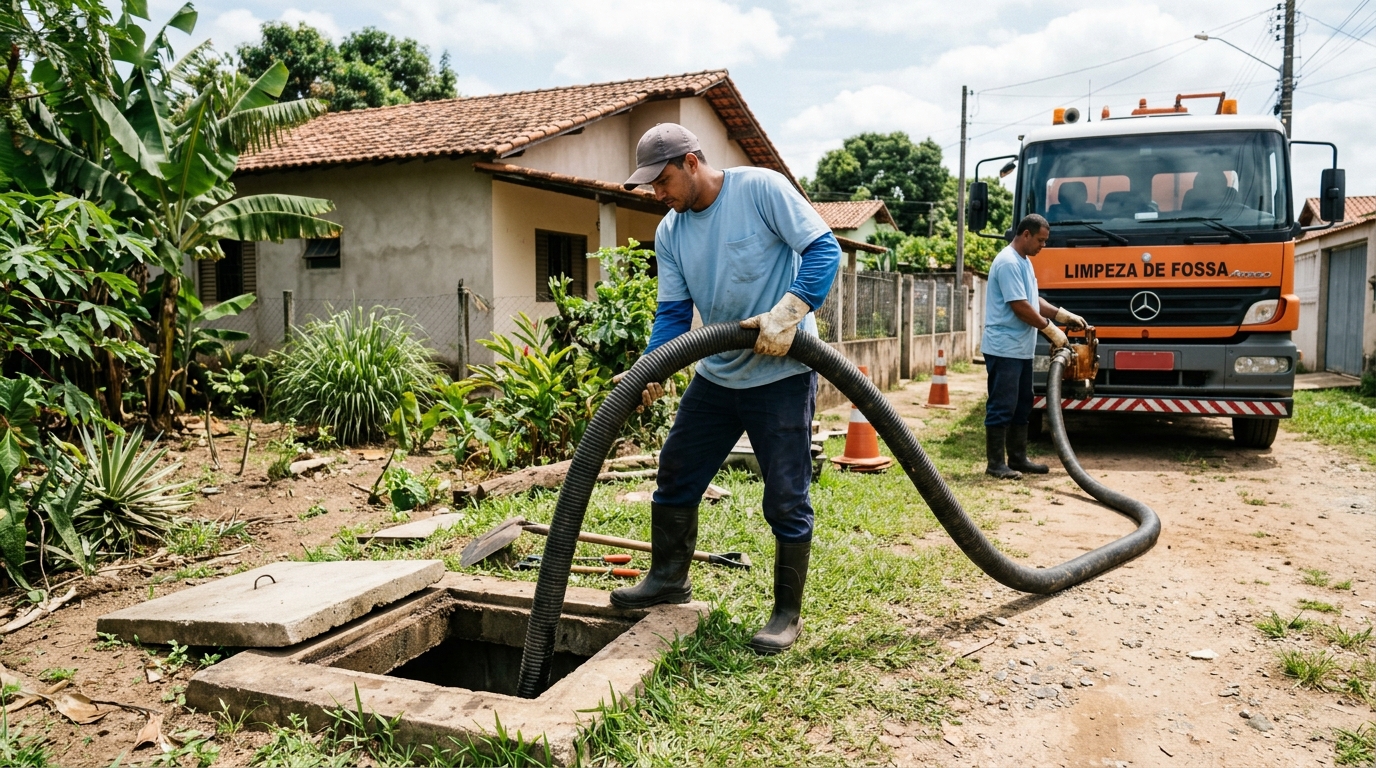Higienização de fossa residencial em Guarulhos-SP